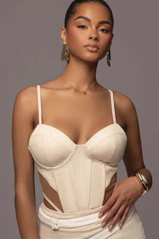 Natural Horizon Linen Corset sold by JLUXLABEL