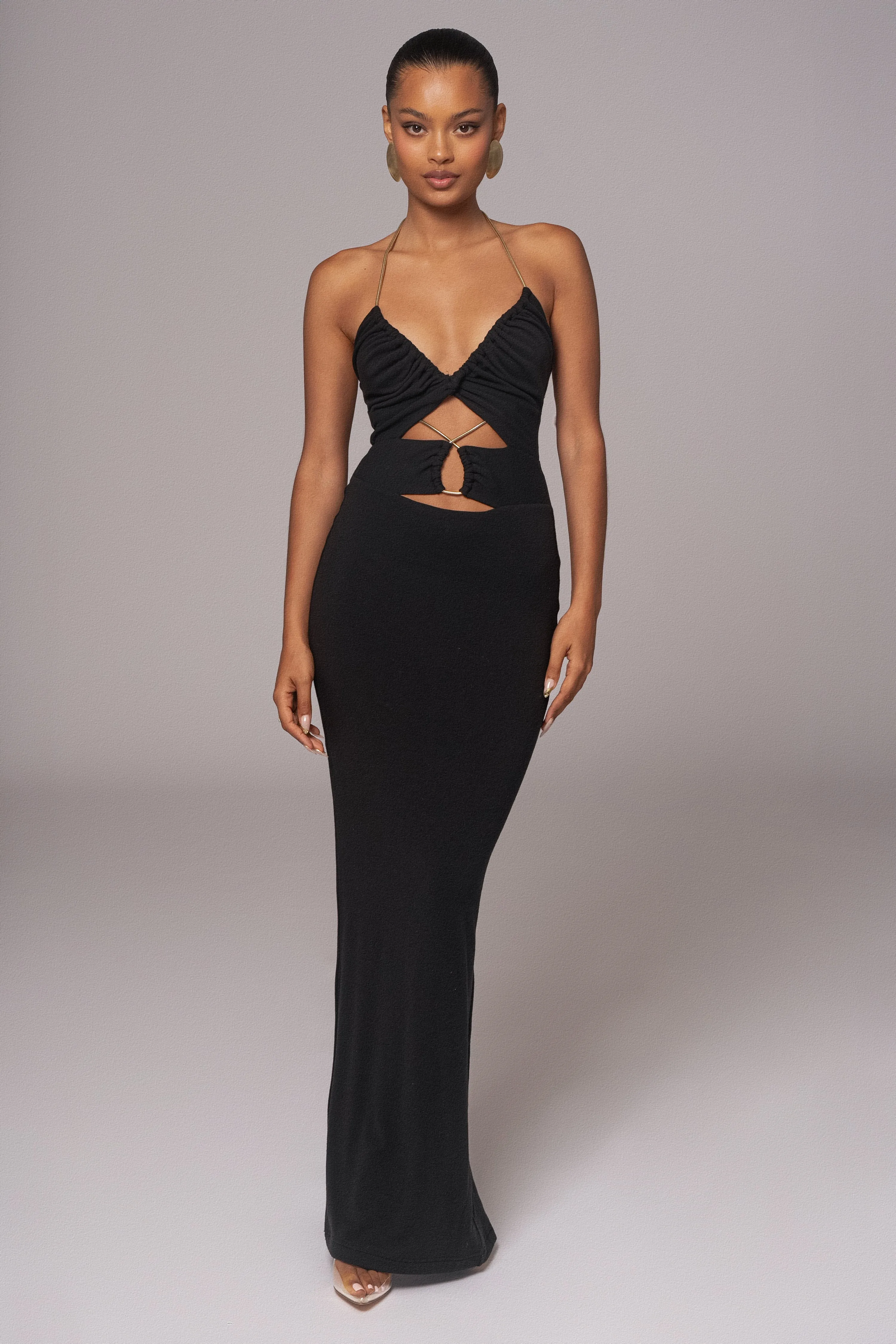 Black Secret Bloom Maxi Dress sold by JLUXLABEL