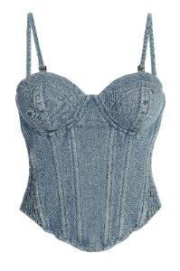 Medium Wash Denim Marsella Sweetheart Corset sold by JLUXLABEL