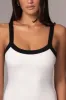 White Francesca Contrast Maxi Dress sold by JLUXLABEL