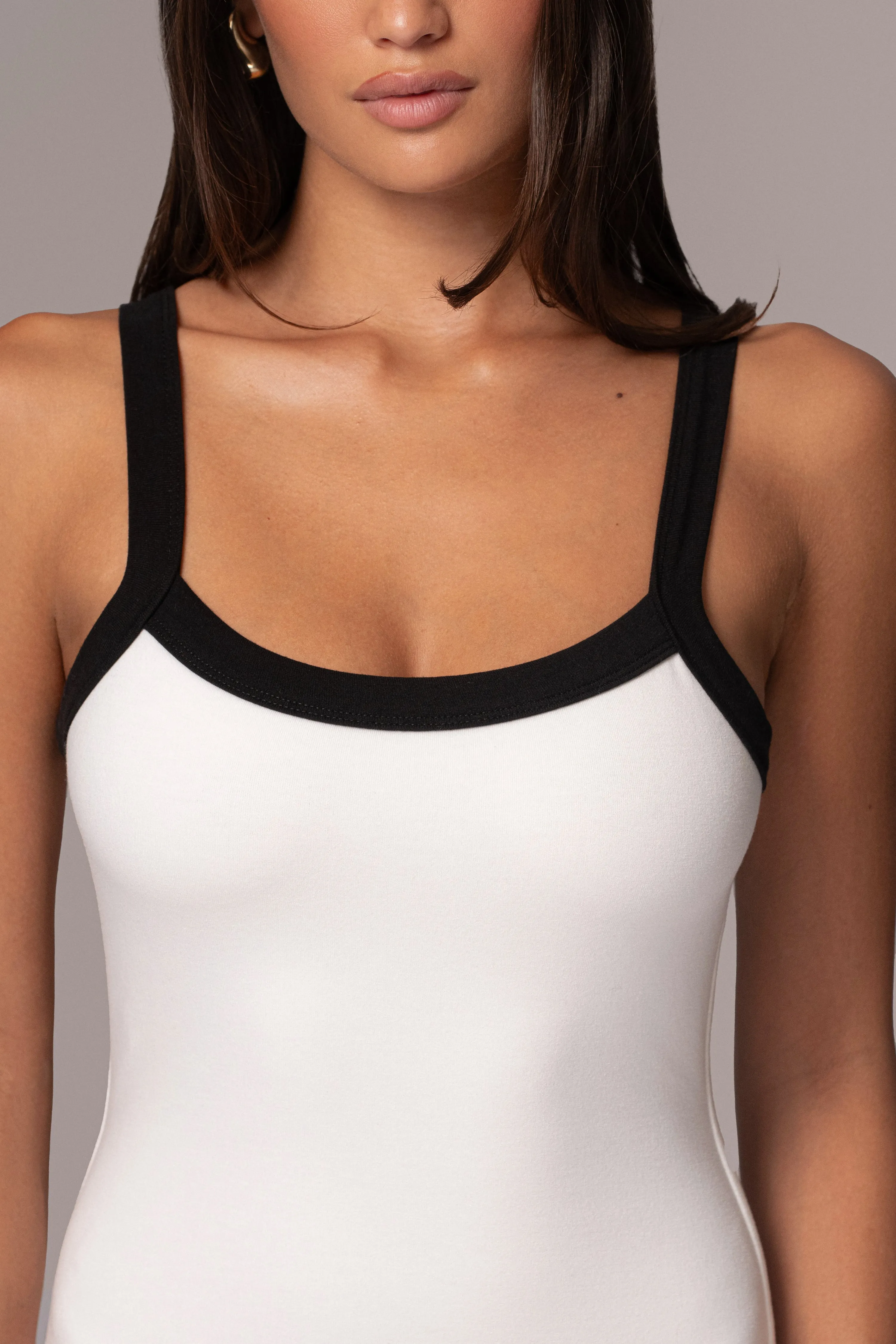 White Francesca Contrast Maxi Dress sold by JLUXLABEL product image thumbnail 5