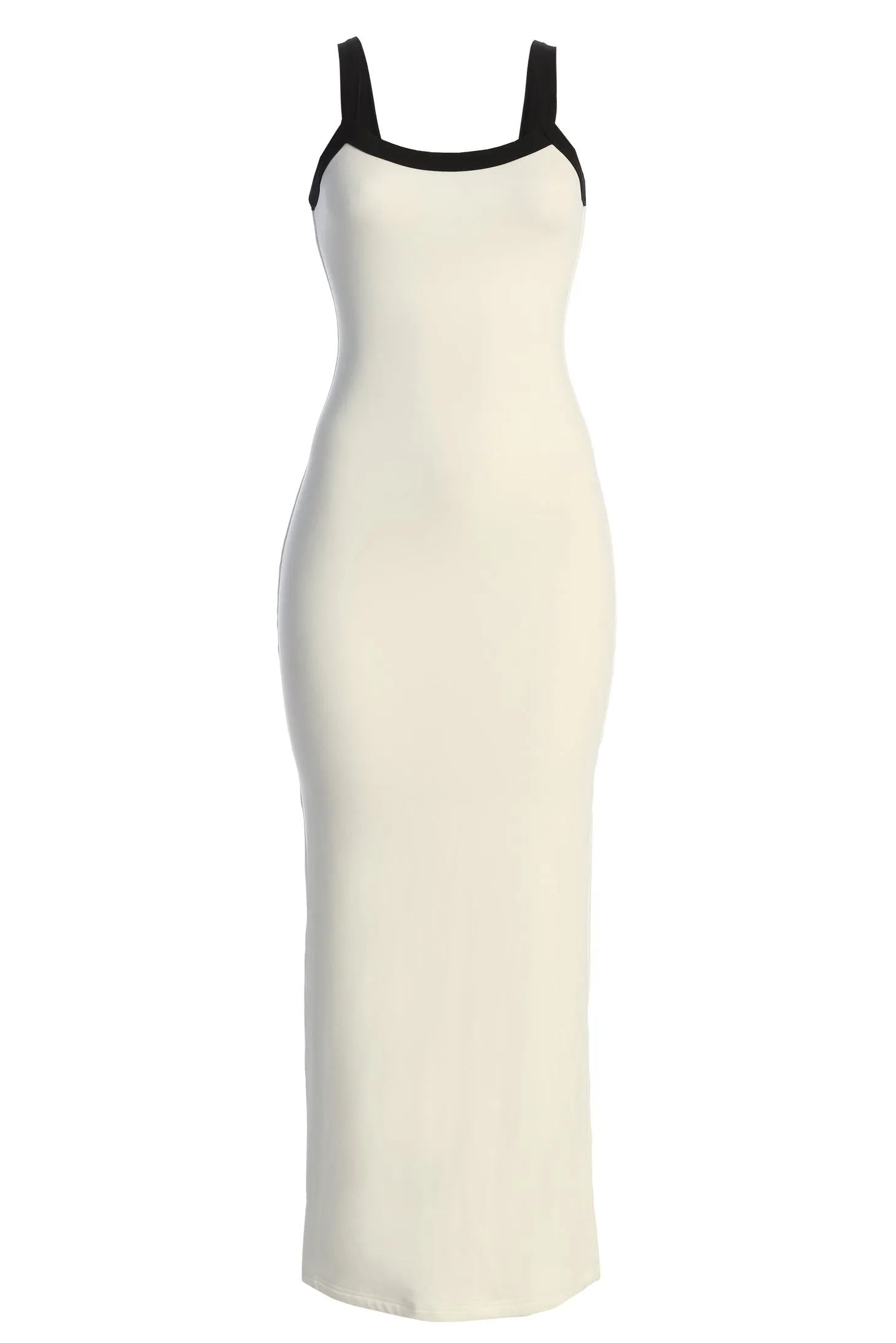 White Francesca Contrast Maxi Dress sold by JLUXLABEL product image thumbnail 2