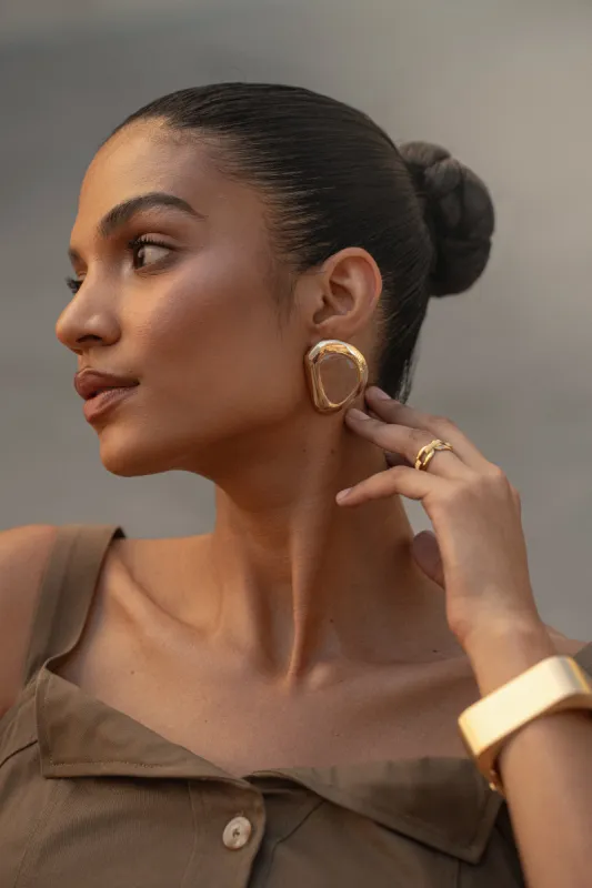 Gold Valdez Earrings sold by JLUXLABEL