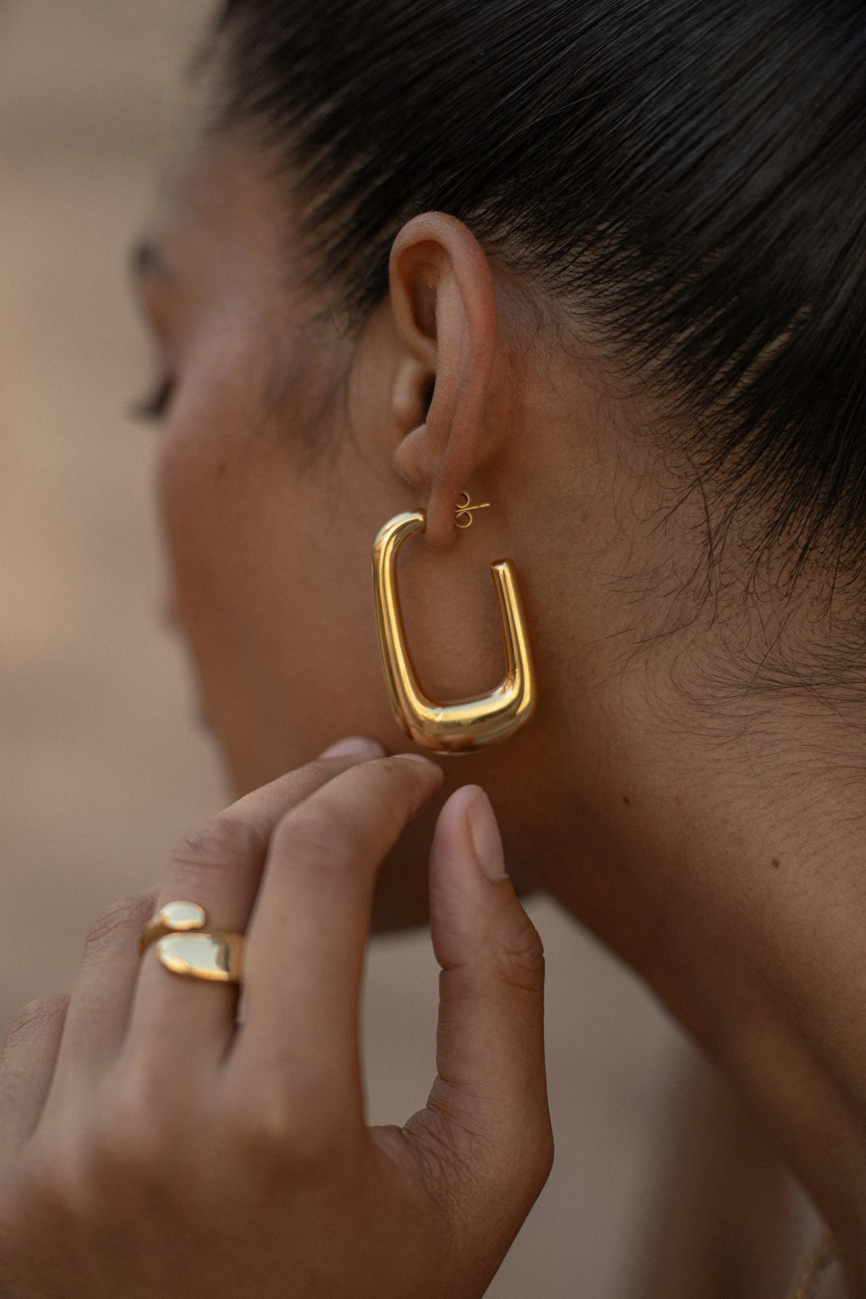 Gold Harlowe Earrings sold by JLUXLABEL product image thumbnail 3