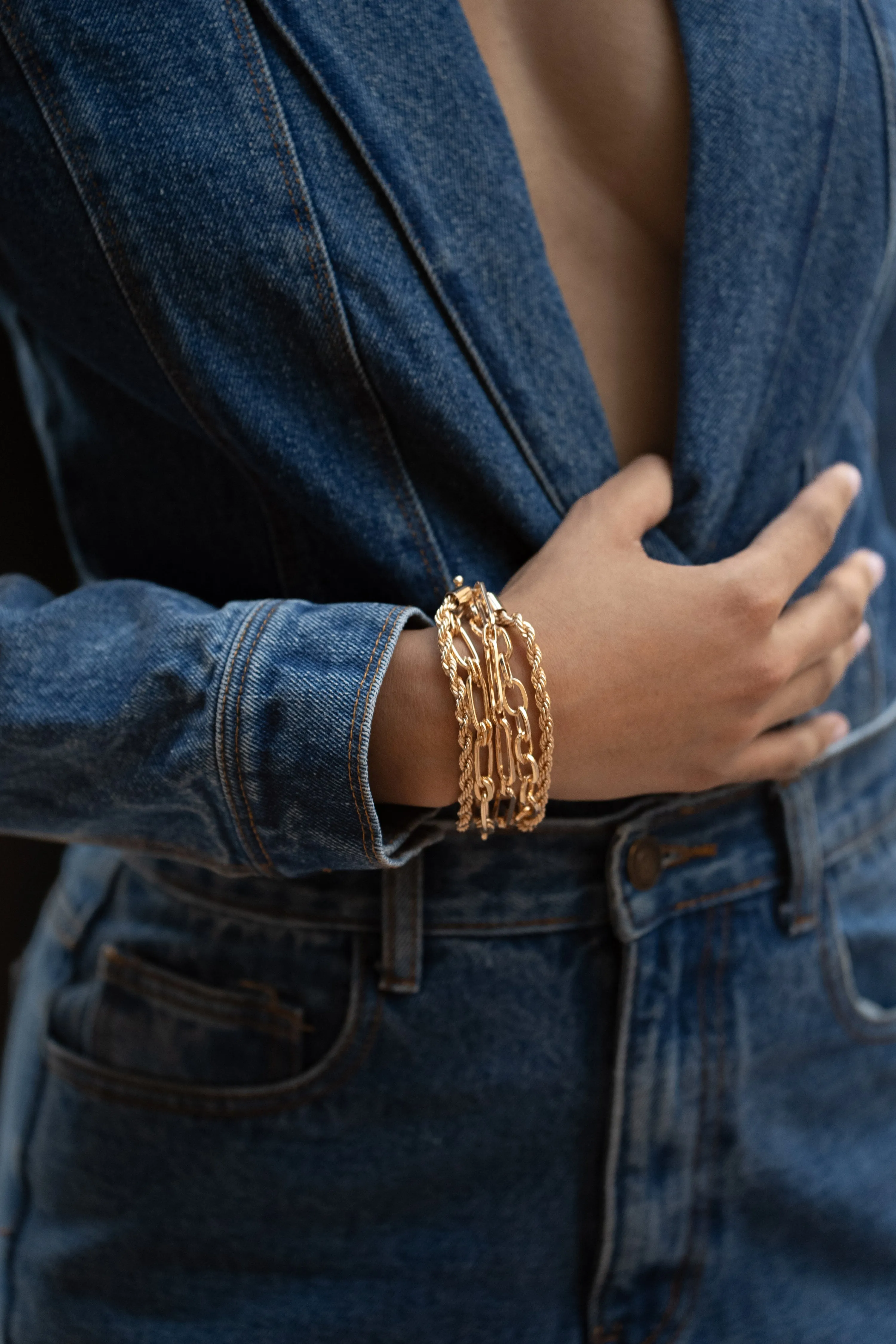 Gold Cait Bracelet sold by JLUXLABEL
