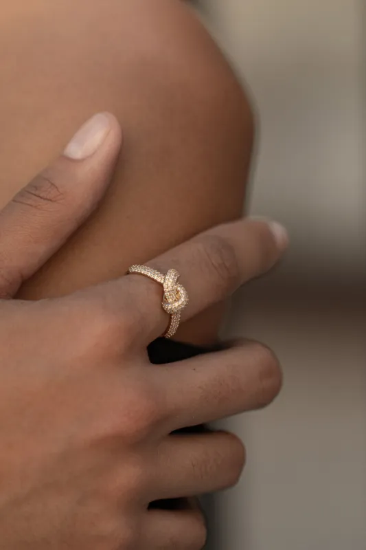 Gold Reo Paved Ring sold by JLUXLABEL