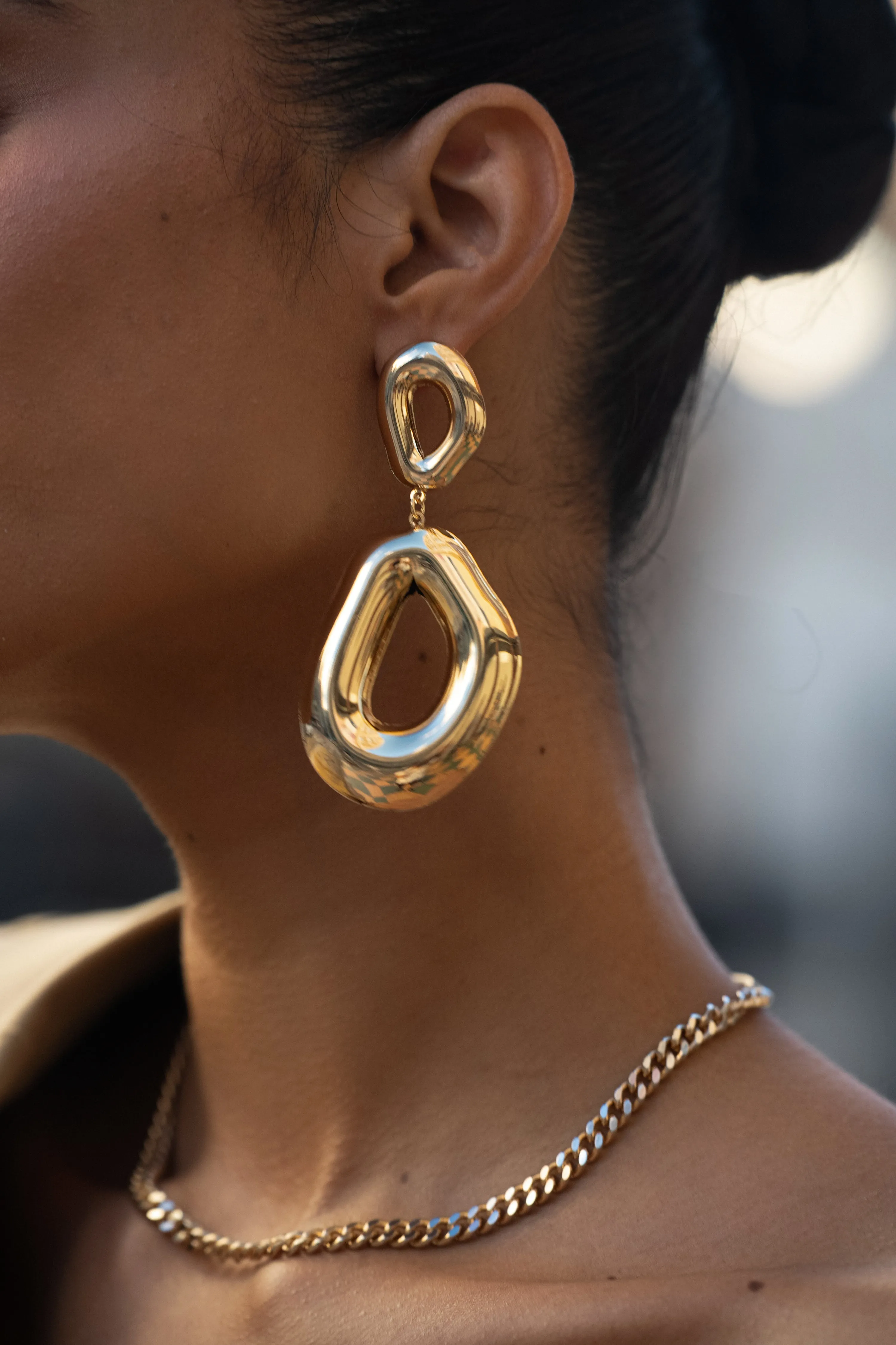 Gold Anissa Dangle Earrings sold by JLUXLABEL product image thumbnail 2