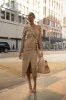 Khaki Amal One Shoulder Top sold by JLUXLABEL