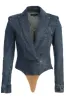 Medium Wash Dominica Structured Denim Bodysuit sold by JLUXLABEL