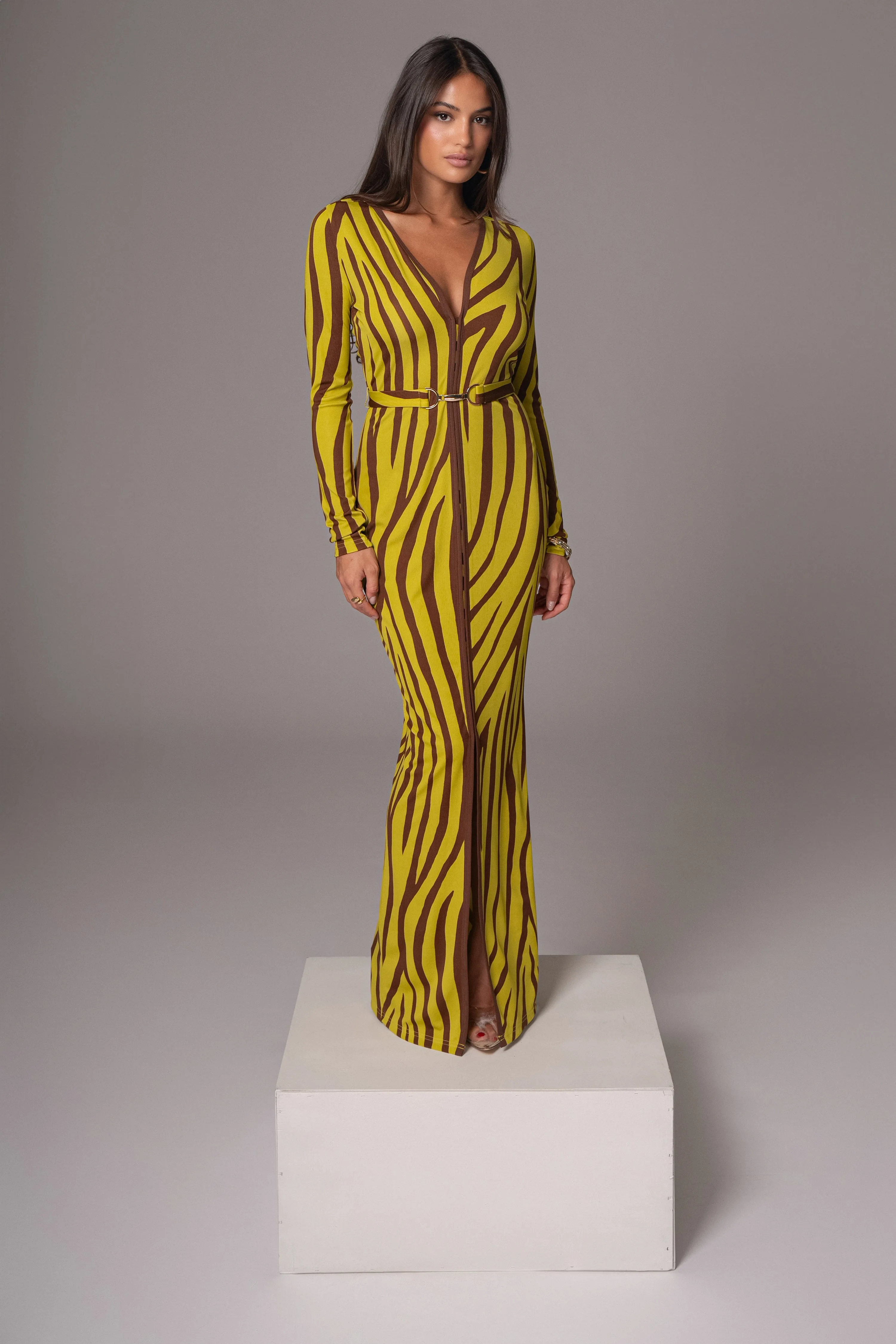 Lime Print Juki Maxi Dress sold by JLUXLABEL product image thumbnail 3