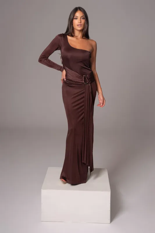 Chocolate Muoi Maxi Dress sold by JLUXLABEL