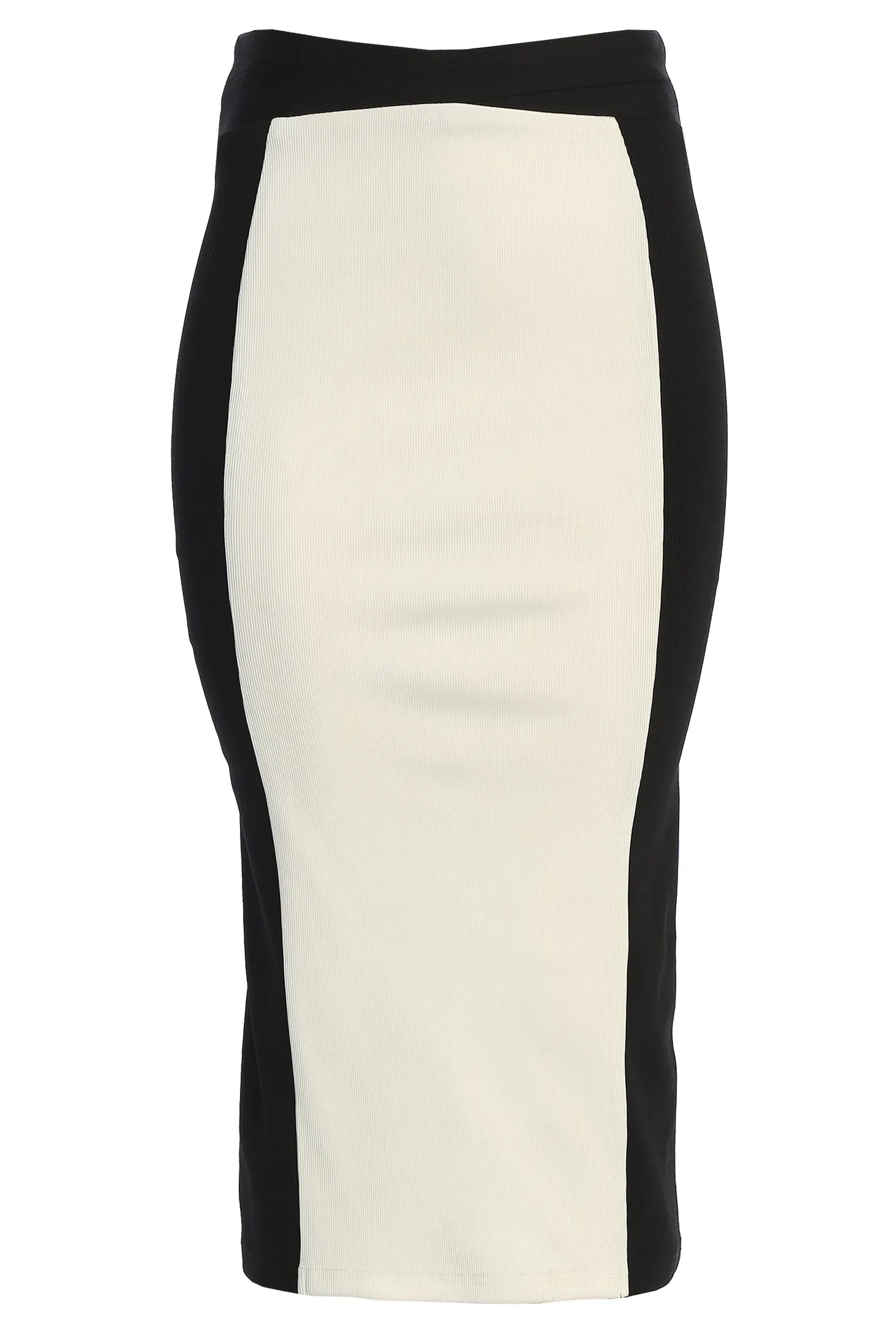 Black/White Celebration Colorblock Midi Skirt sold by JLUXLABEL product image thumbnail 2