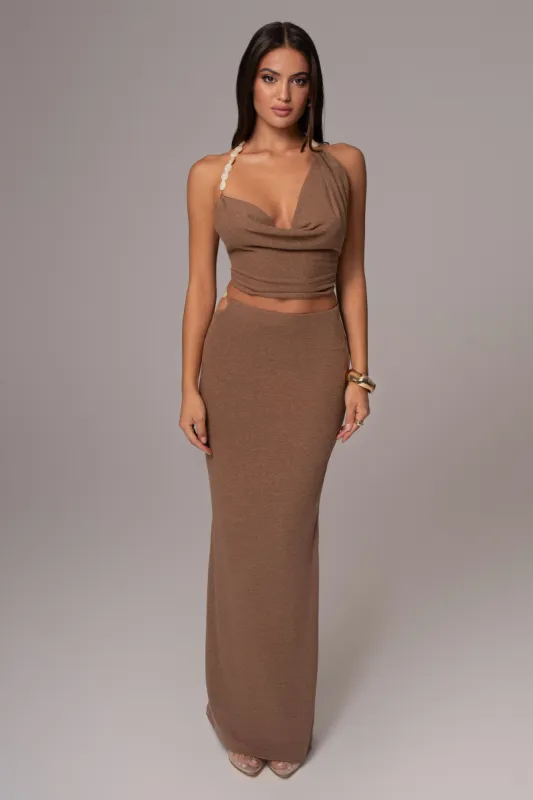 Chocolate Skye Knit Skirt Set sold by JLUXLABEL