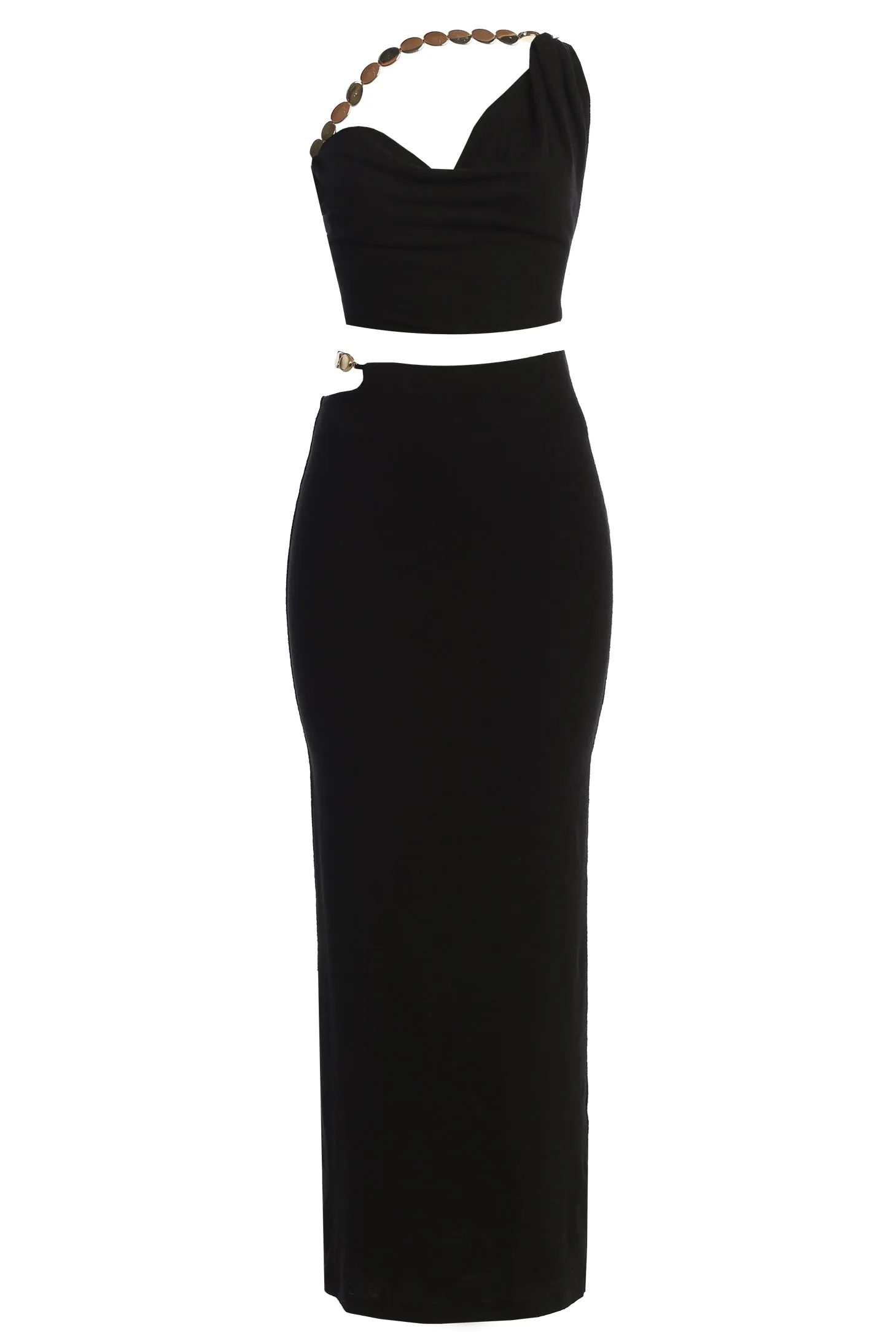 Black Skye Knit Skirt Set sold by JLUXLABEL product image thumbnail 2