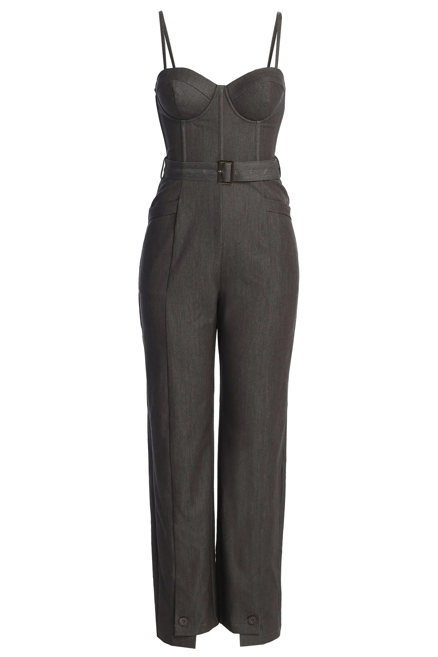 Grey Sweetheart Aroma Jumpsuit sold by JLUXLABEL product image thumbnail 3