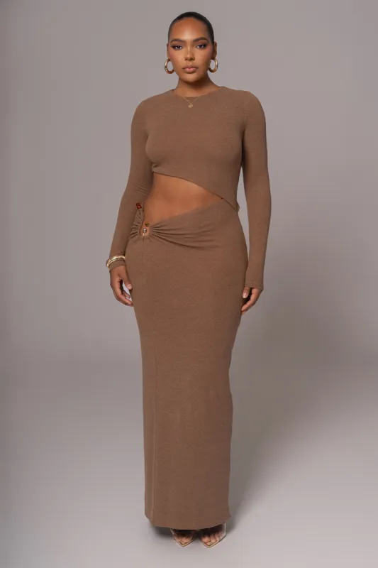 Chocolate Summer Romance Cutout Dress sold by JLUXLABEL