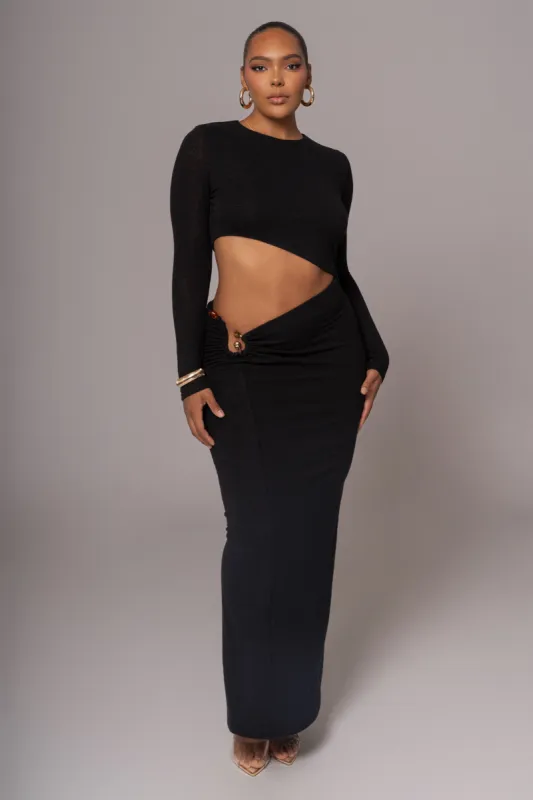 Black Summer Romance Cutout Dress sold by JLUXLABEL