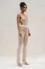 Taupe/White Faya Ribbed Pants sold by JLUXLABEL