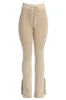 Taupe/White Faya Ribbed Pants sold by JLUXLABEL