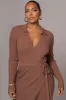 Chocolate Emma Knit Maxi Dress sold by JLUXLABEL
