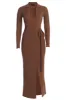 Chocolate Emma Knit Maxi Dress sold by JLUXLABEL