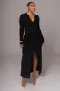 Black Emma Knit Maxi Dress sold by JLUXLABEL
