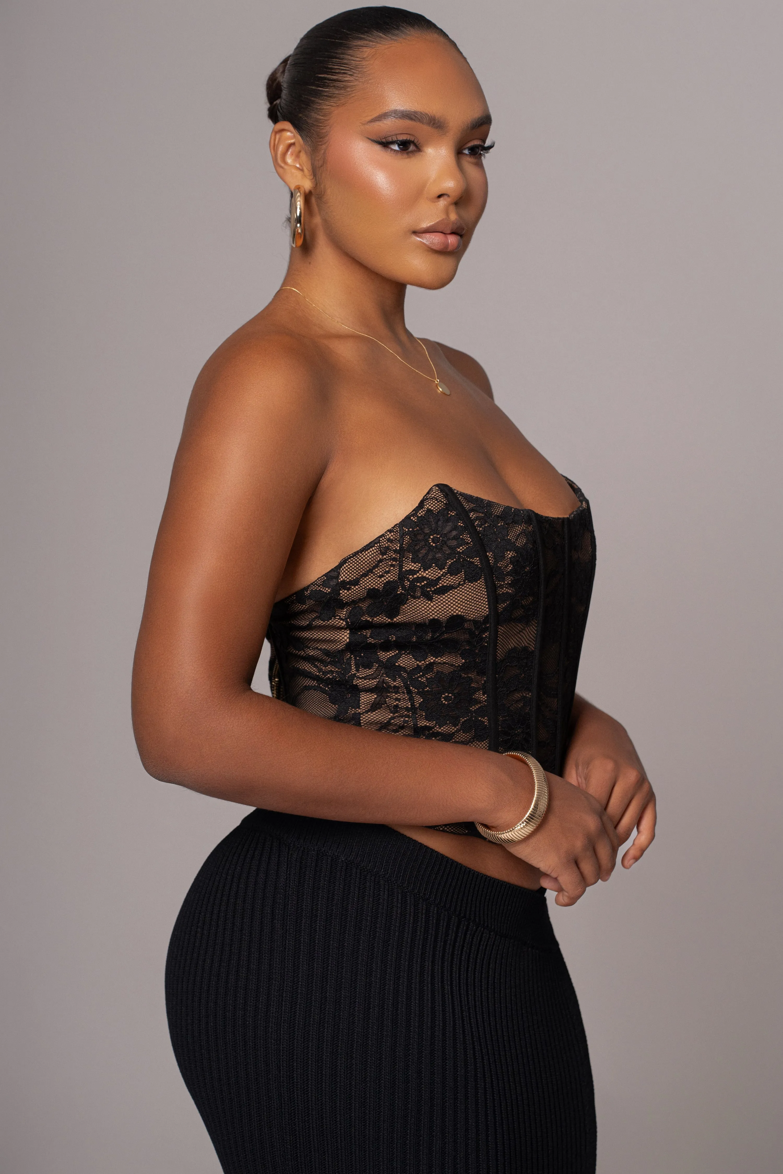 Black Rosemere Lace Top sold by JLUXLABEL product image thumbnail 4