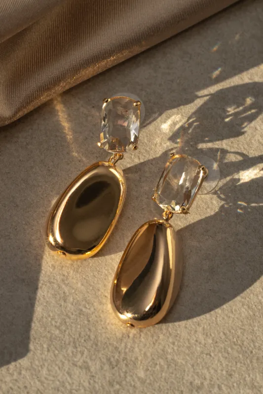 Gold Kamila Dangle Earrings sold by JLUXLABEL