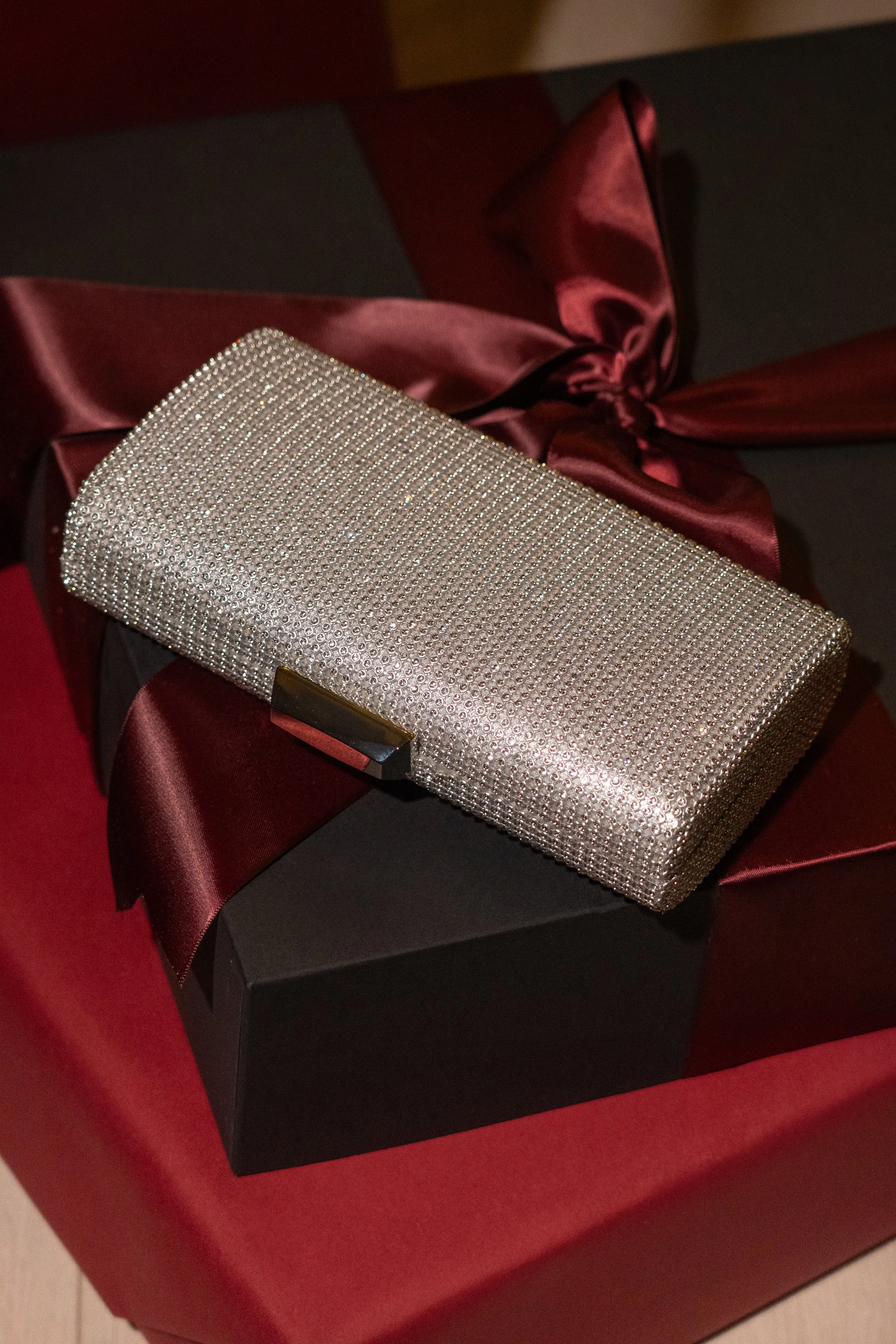 Silver Diamante Clutch Bag sold by JLUXLABEL product image thumbnail 5