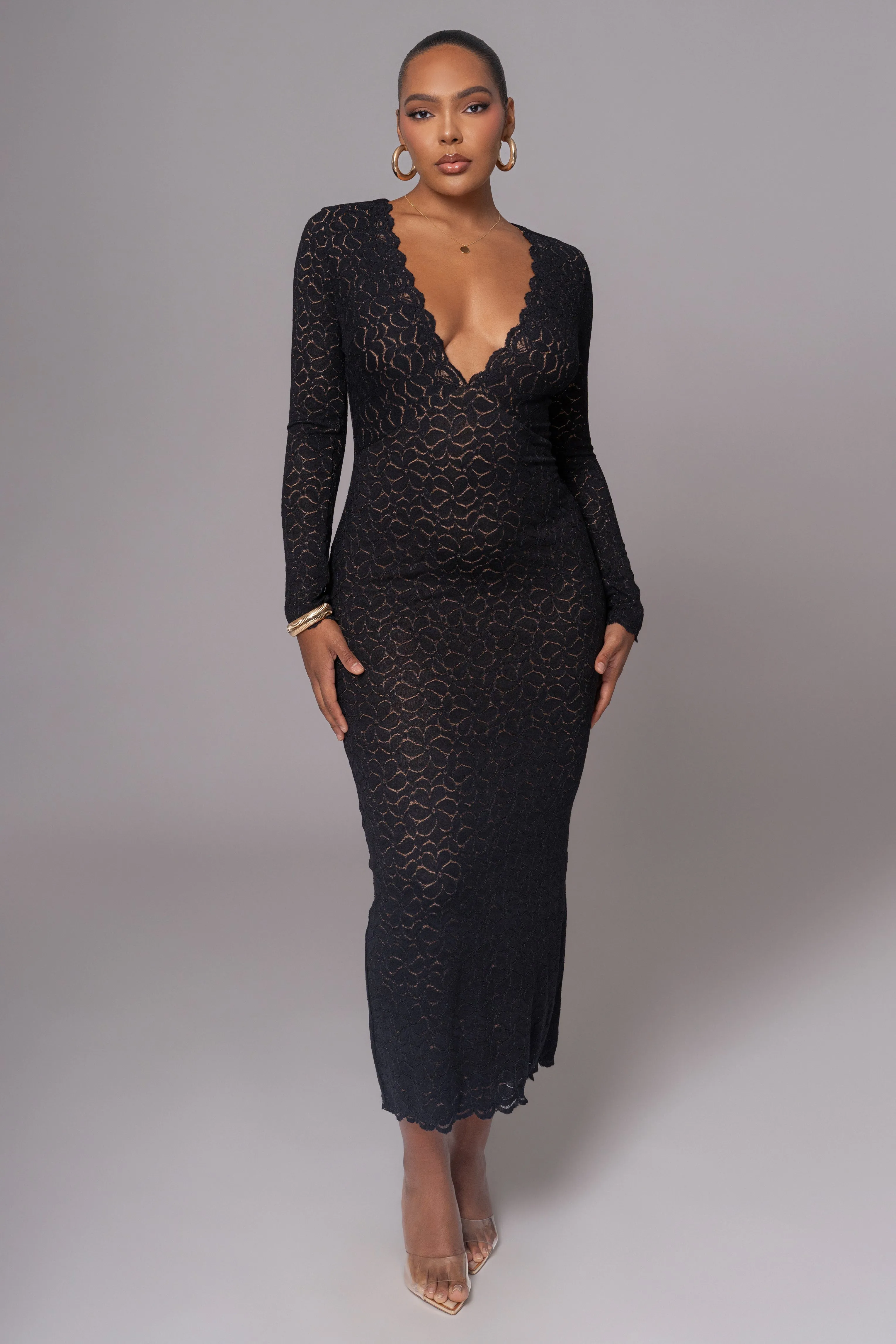 Black Reunited Maxi Dress sold by JLUXLABEL