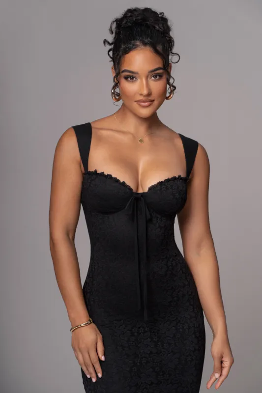black sweet affection lace maxi dress Black Sweet Affection Lace Maxi Dress