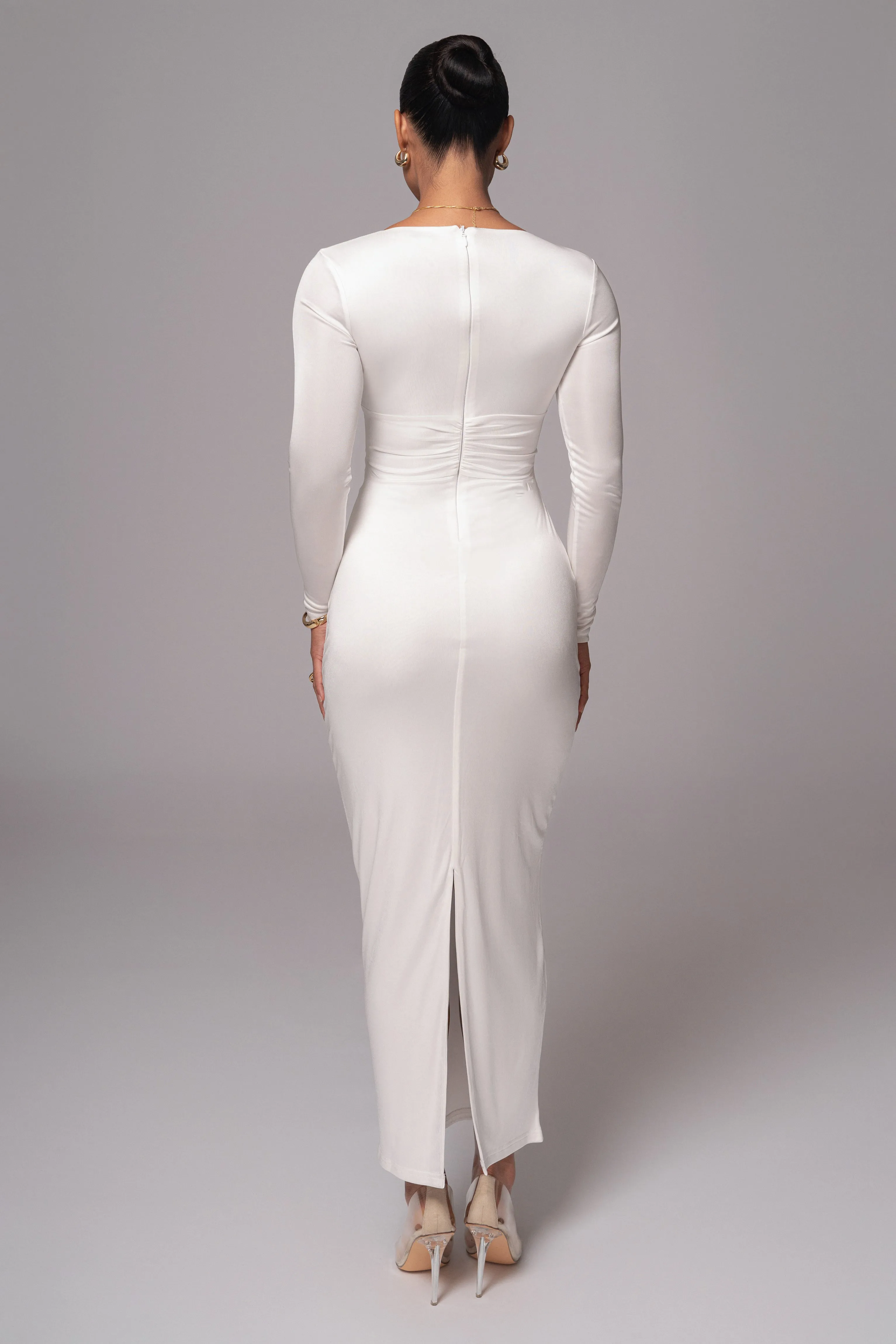 Ivory Soiree Cutout Maxi Dress sold by JLUXLABEL product image thumbnail 5