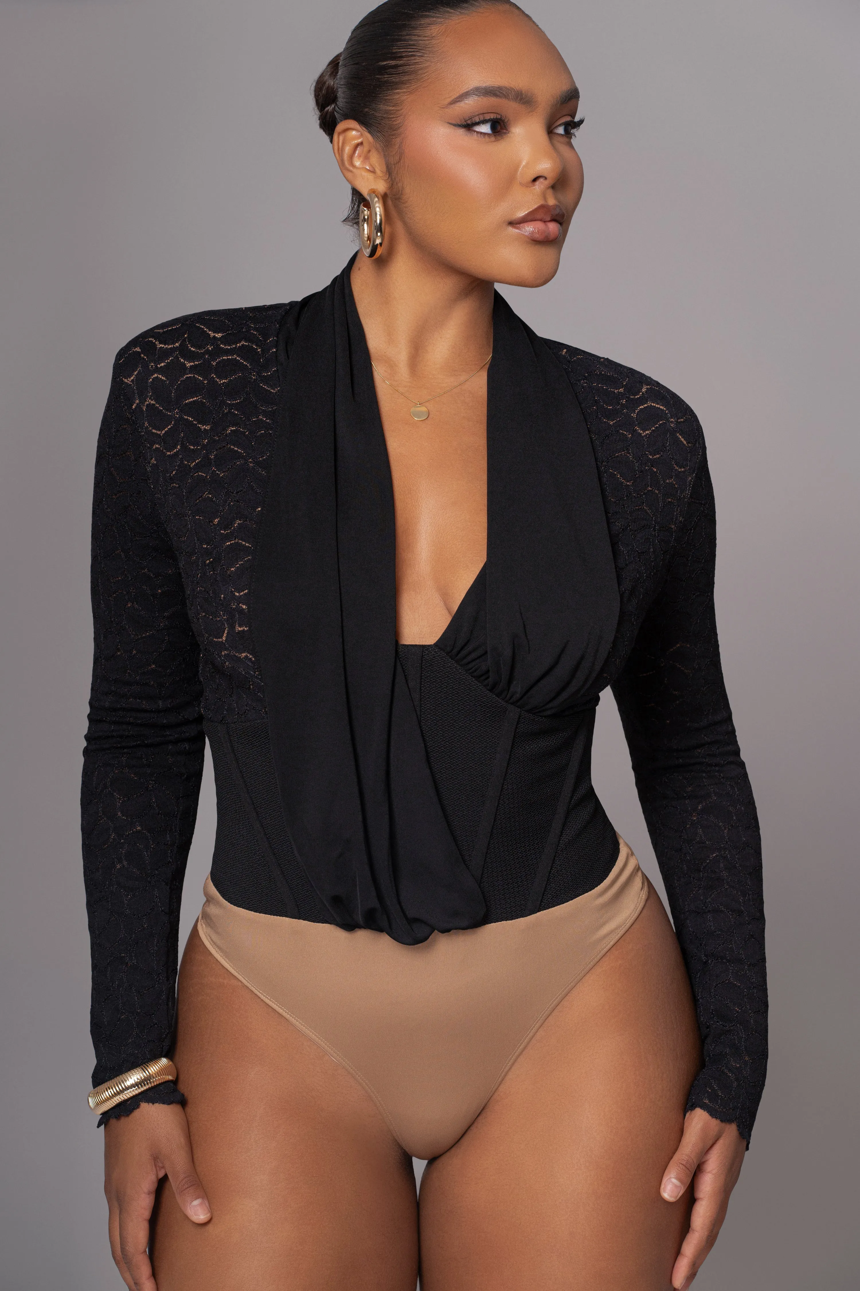 Black Lace Corset Bodysuit sold by JLUXLABEL product image thumbnail 5