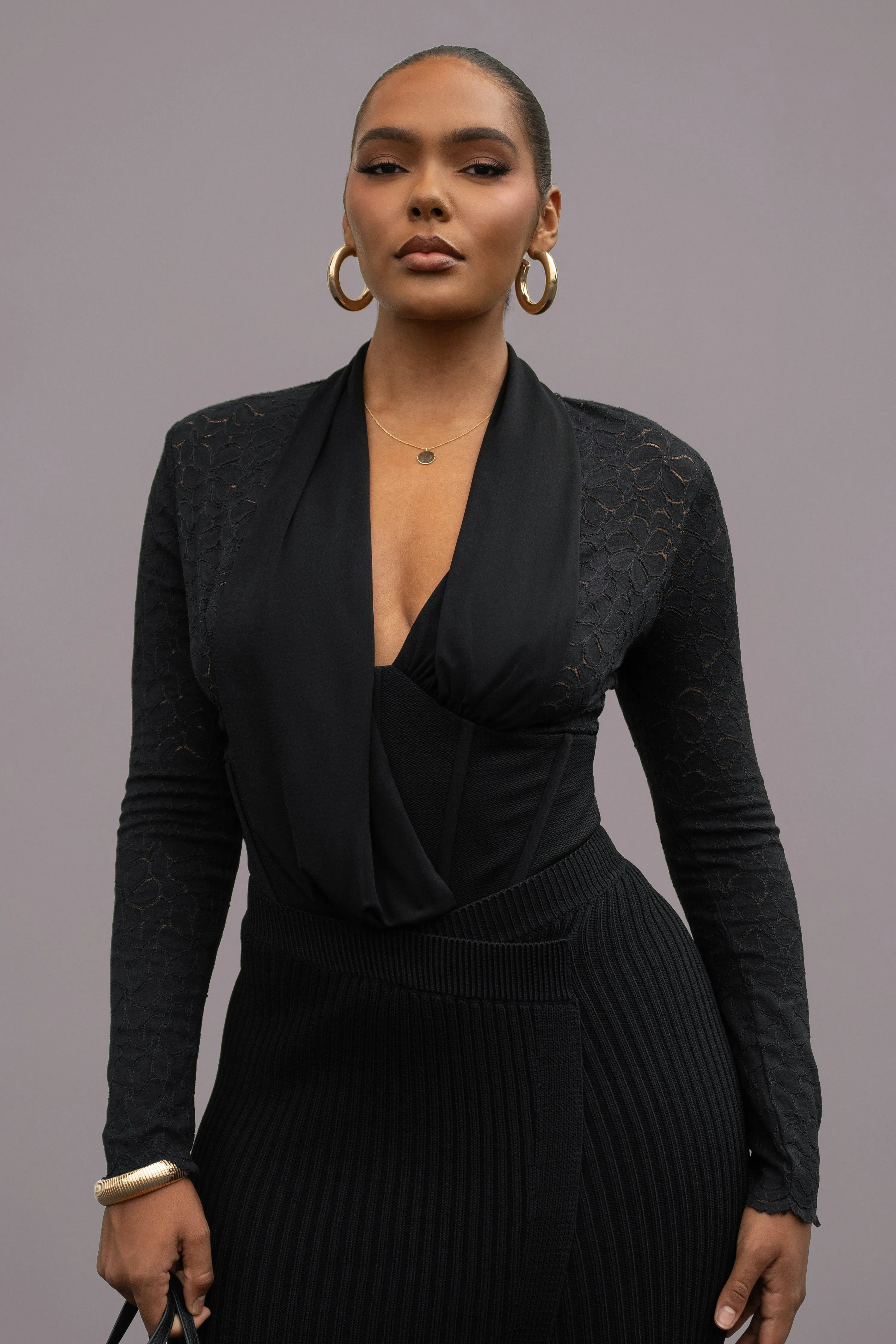 Black Lace Corset Bodysuit sold by JLUXLABEL product image thumbnail 4