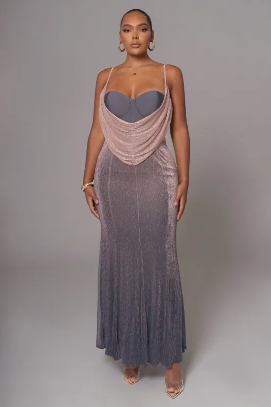 Pink Dusk Shimmery Nights Maxi Dress sold by JLUXLABEL