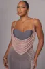 Pink Dusk Shimmery Nights Maxi Dress sold by JLUXLABEL