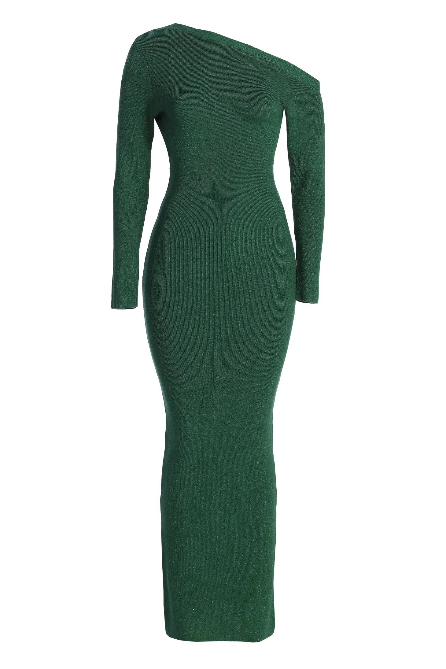 Green Night Shimmers Asymmetrical Maxi Dress sold by JLUXLABEL product image thumbnail 2