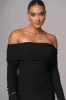 Black Olivea Knit Maxi Dress sold by JLUXLABEL