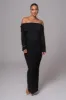 Black Olivea Knit Maxi Dress sold by JLUXLABEL