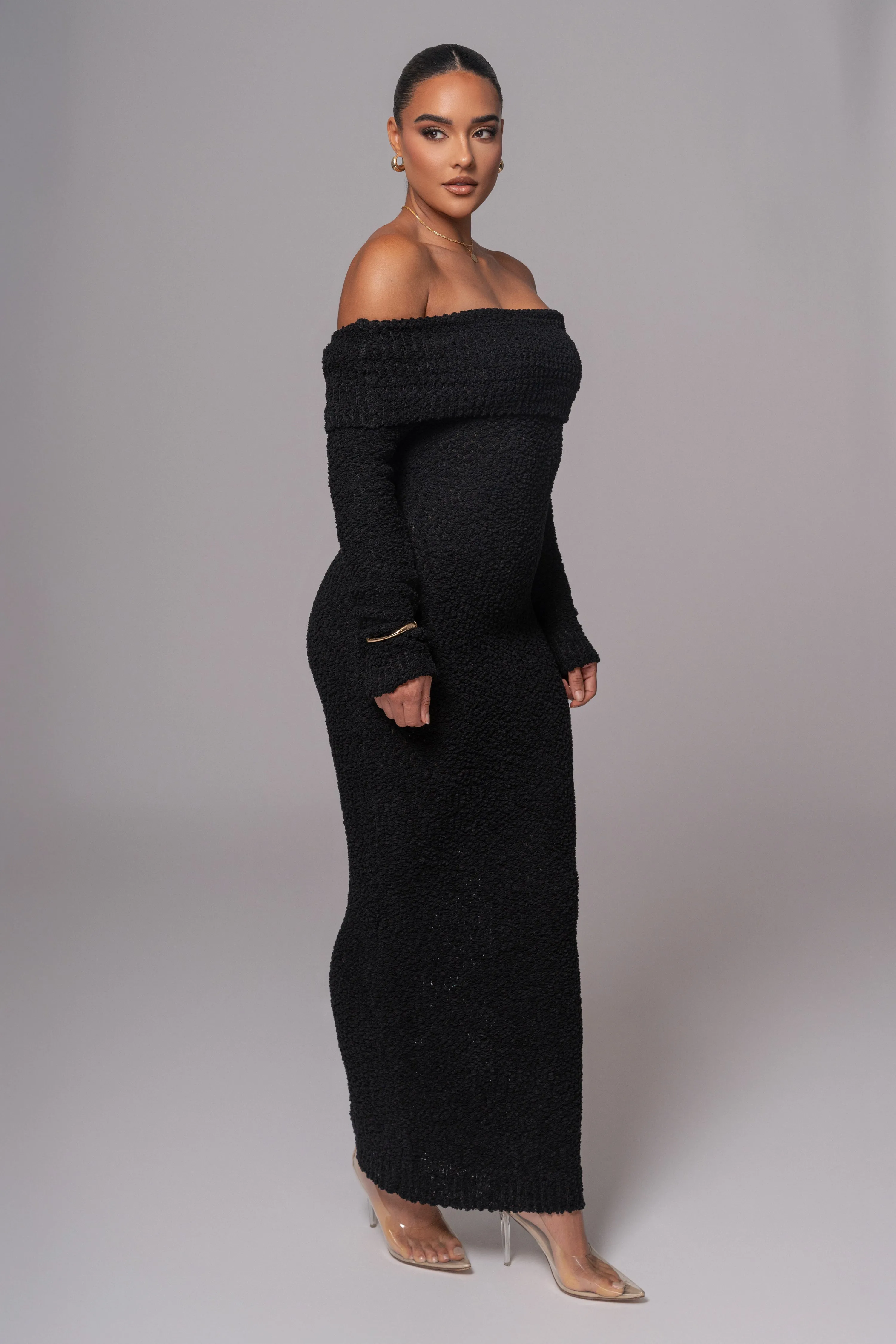 Black Olivea Knit Maxi Dress sold by JLUXLABEL product image thumbnail 4