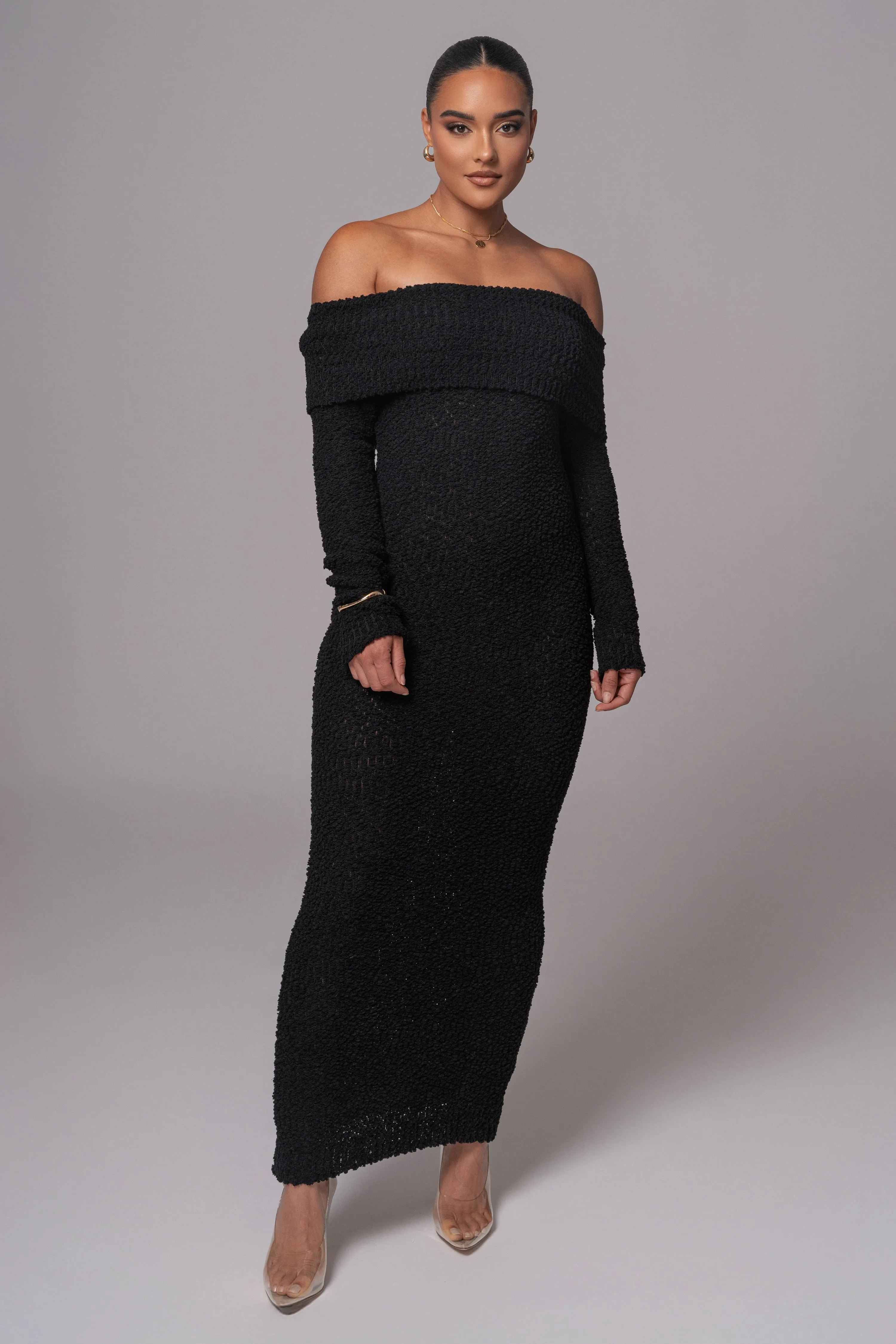 Black Olivea Knit Maxi Dress sold by JLUXLABEL product image thumbnail 3