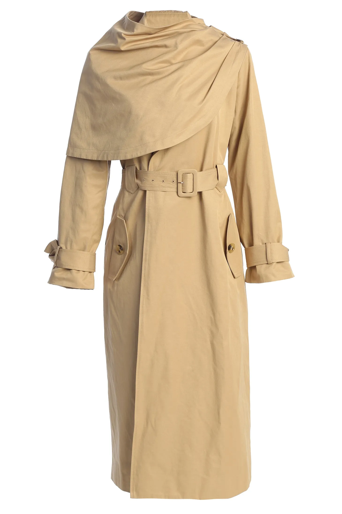 Khaki The Classic Trench Coat sold by JLUXLABEL product image thumbnail 3