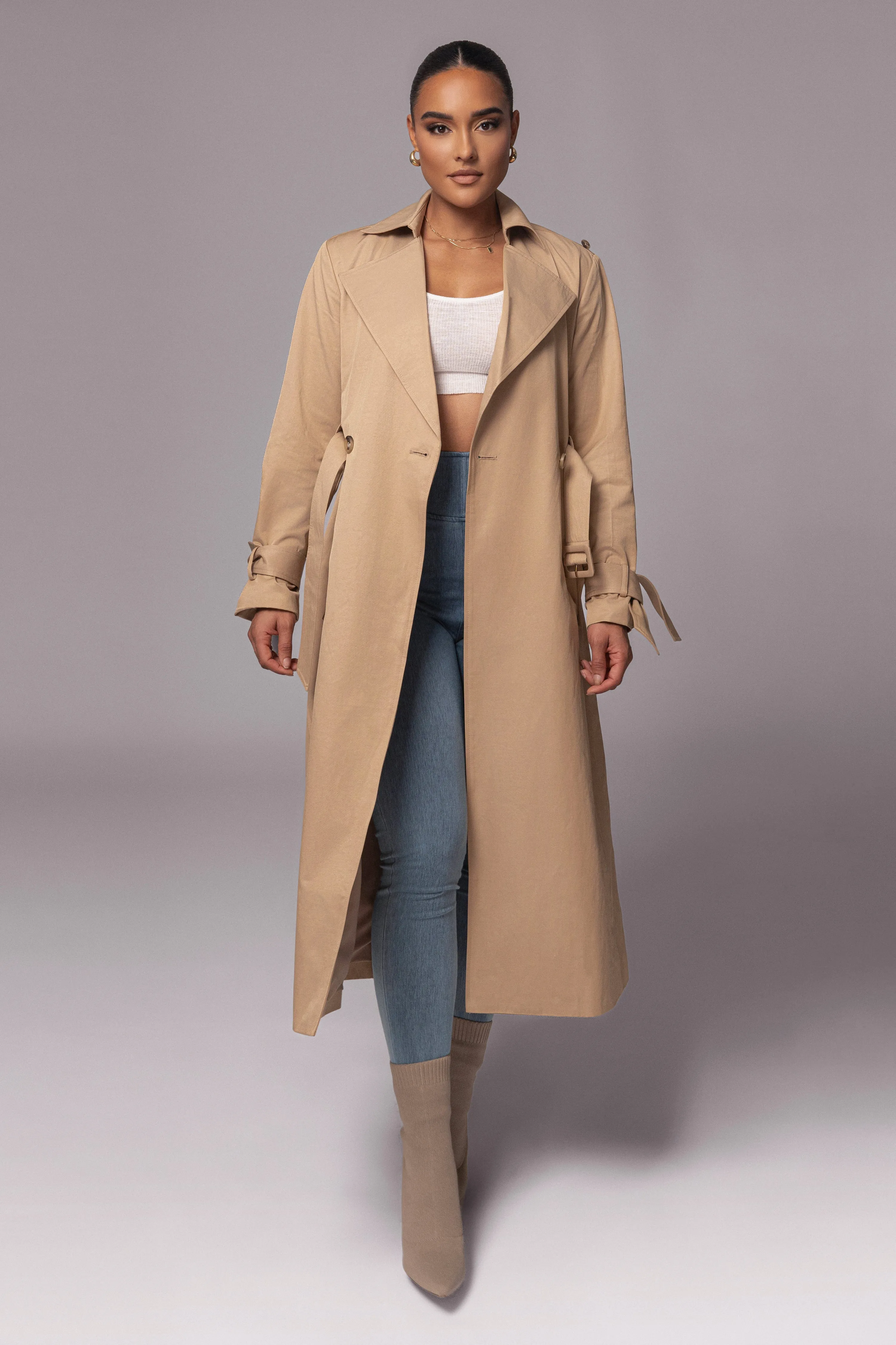 Khaki The Classic Trench Coat sold by JLUXLABEL product image thumbnail 4