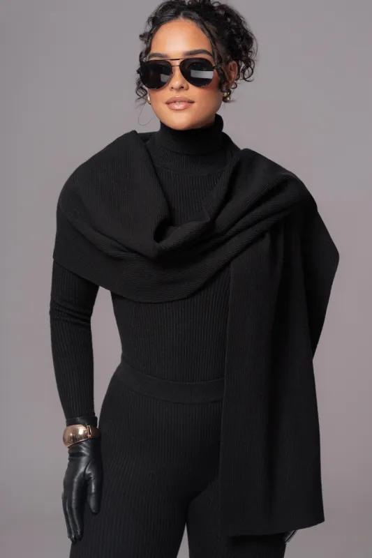 Black Cardinal Essential Knit Scarf sold by JLUXLABEL