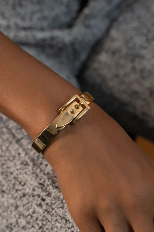 Gold Belt Buckle Bracelet sold by JLUXLABEL
