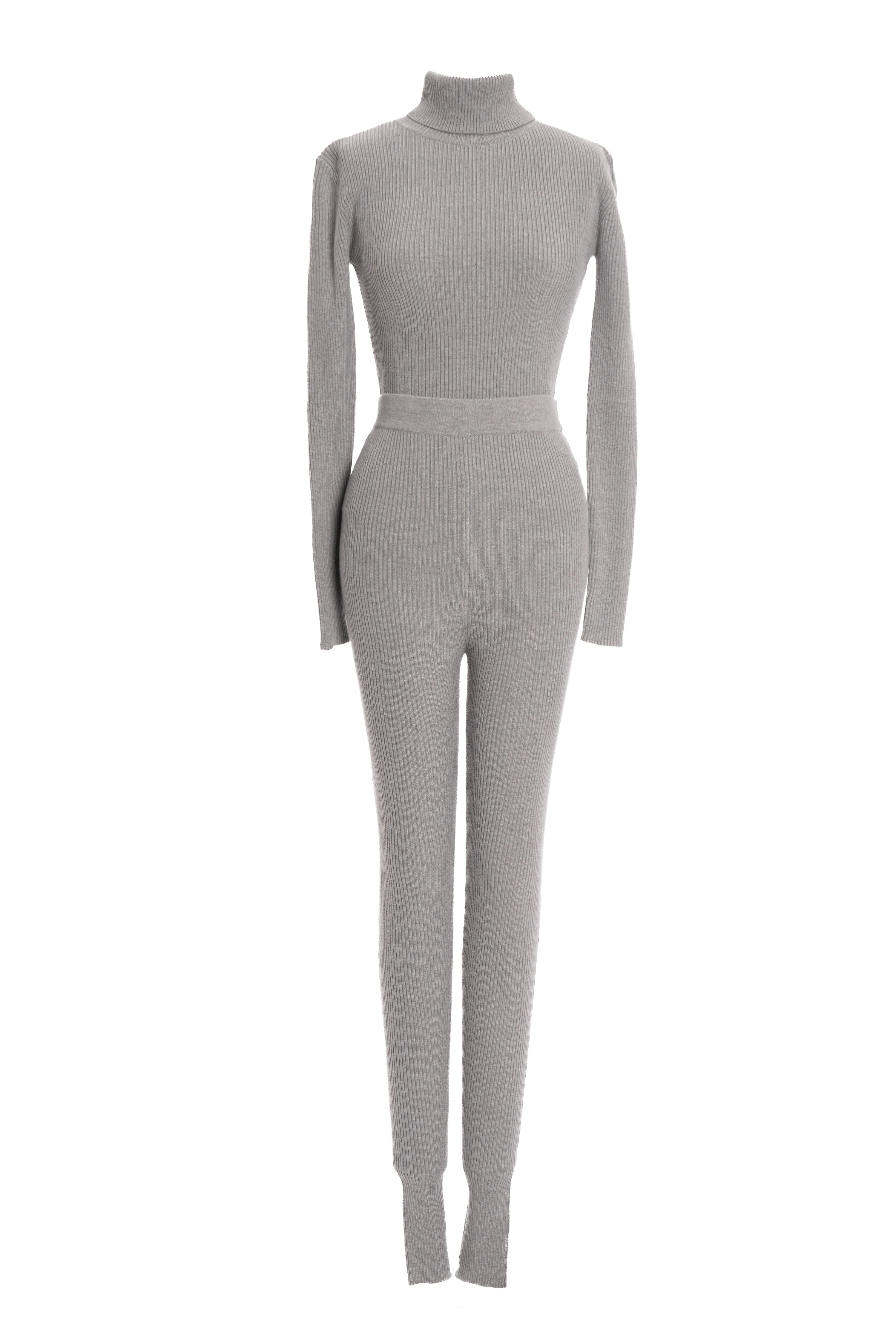 Heather Grey Arlett Turtleneck Bodysuit sold by JLUXLABEL product image thumbnail 5