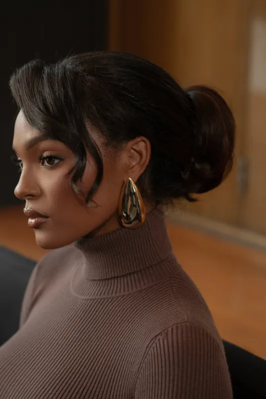 Gold Chance Drop Earrings sold by JLUXLABEL