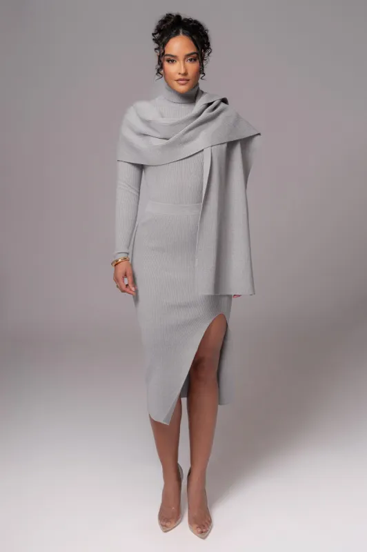 Heather Grey Cardinal Essential Knit Skirt sold by JLUXLABEL