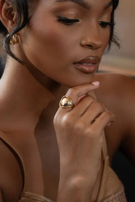 Gold Crossover Ring sold by JLUXLABEL