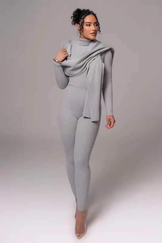Heather Grey Cardinal Essential Knit Scarf sold by JLUXLABEL